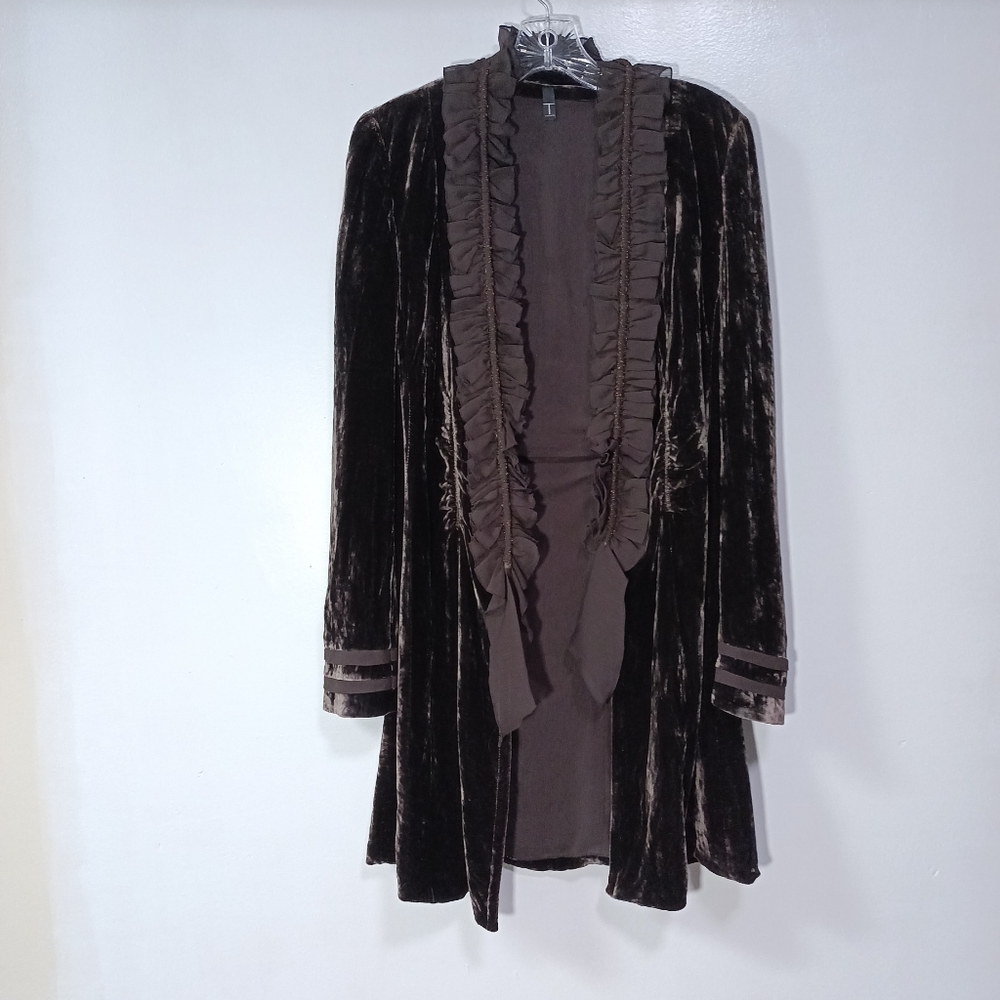 T Tahari Brown Velvet Jacket